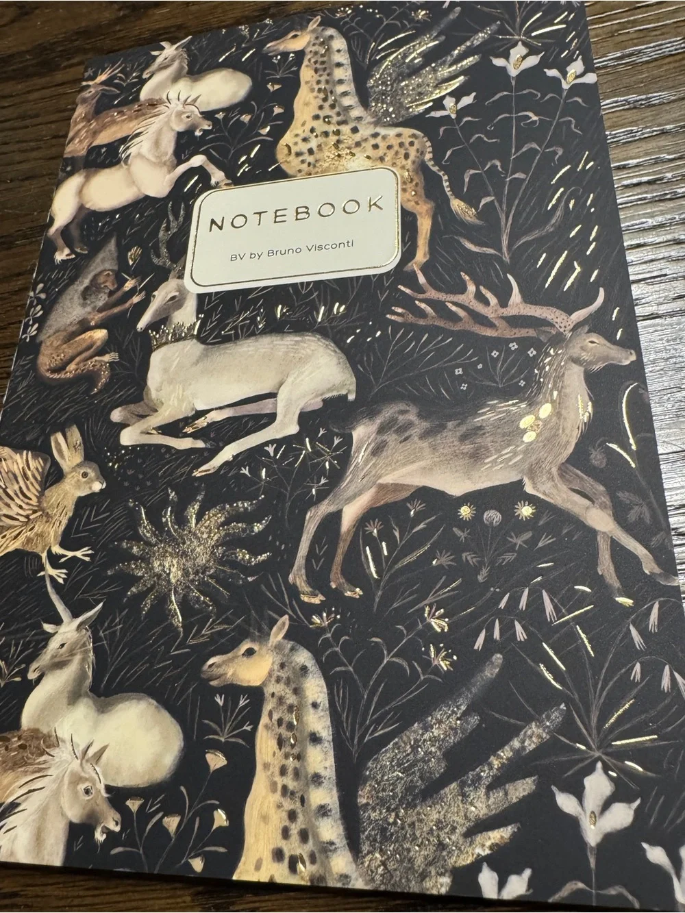 BV by Bruno Visconti A5 Journal Fauna Fantasy Gold Foil NEW